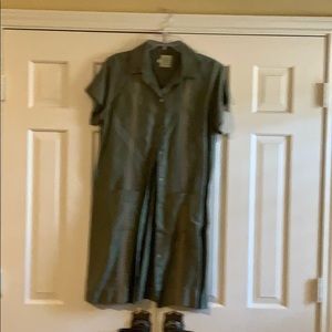 Green Mexican wedding shirt, but it’s a dress.